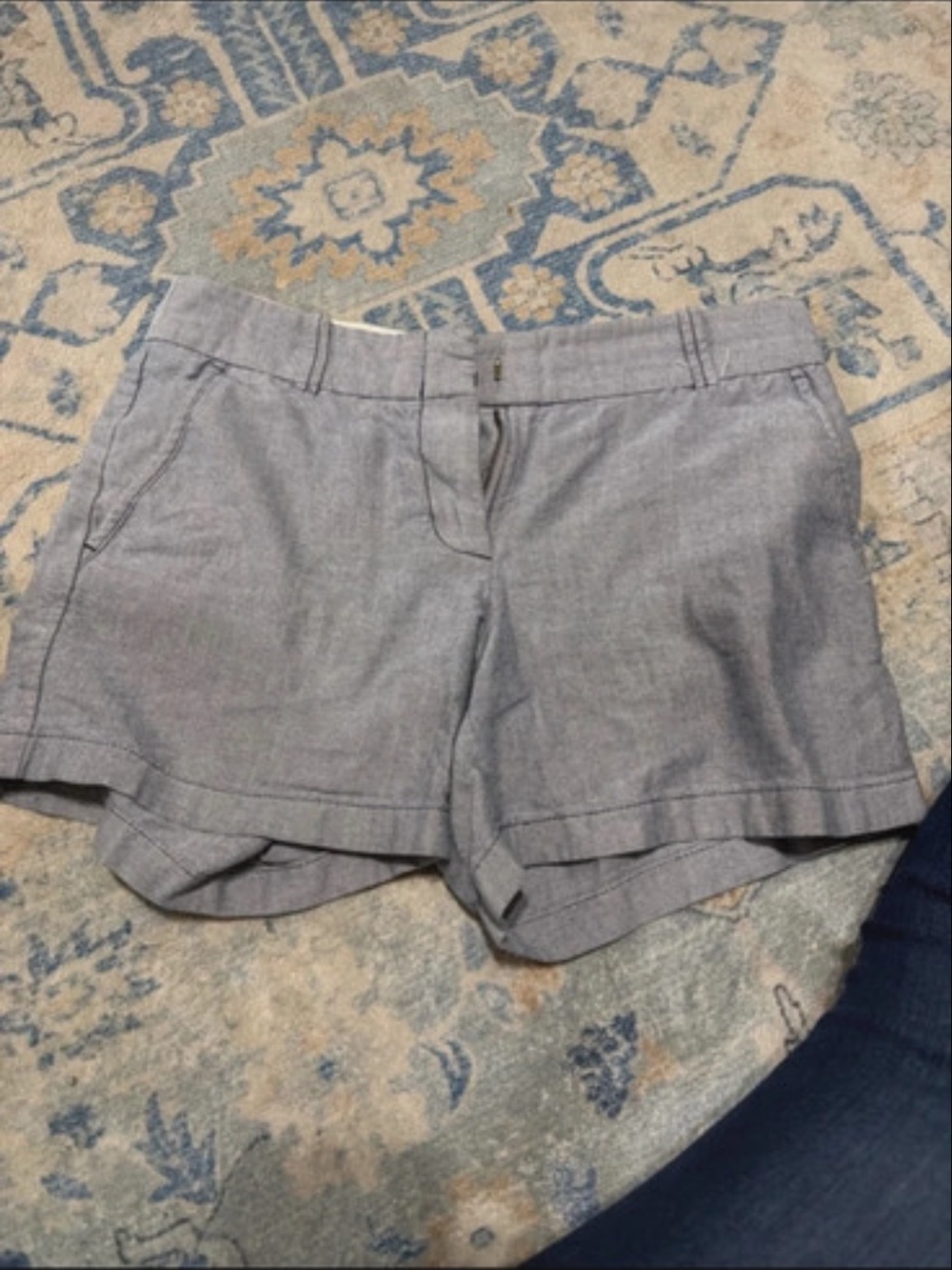 J. Crew Light Gray High-Rise Cotton-Blend Shorts